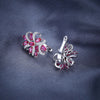 Amazing Red Ruby Clip On Earrings