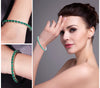 Emerald Solid Silver Bangles