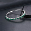 Emerald Solid Silver Bangles