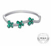 Nano Russian Emerald Romantic Silver Bracelet
