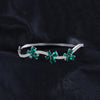 Nano Russian Emerald Romantic Silver Bracelet