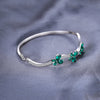 Nano Russian Emerald Romantic Silver Bracelet
