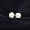 Freshwater Cultured Pearl Button Ball Stud Earrings
