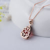 Red pomegranate rose gold necklace