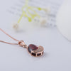 Red pomegranate rose gold necklace