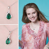 Water Drop Emerald Pendant