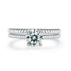 Double Twist Solitaire Ring