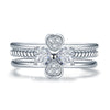 Triple Heart Love Ring Set