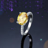 4ct Oval Citrine Ring