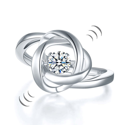Dancing Stone Woven knot Ring