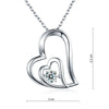 Dancing Stone Double Heart Necklace