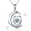 Dancing Stone Moon Heart Necklace