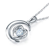 Dancing Stone Moon Heart Necklace