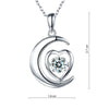 Dancing Stone Moon Heart Necklace