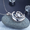 Dancing Stone Moon Heart Necklace