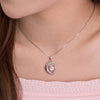 Dancing Stone Moon Heart Necklace