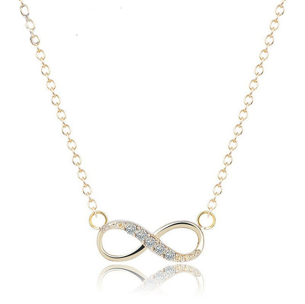 Tiny Crystal Infinity Necklace