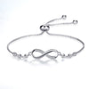 Infinity Elegant Diamond Silver Bracelet
