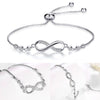 Infinity Elegant Diamond Silver Bracelet