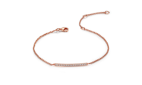 Rose Gold Color Figaro Chain Bracelet