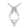 18K White Gold Plated Guardian Angel Wing Necklace