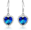 Blue Heart of Ocean Earrings
