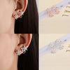 Bone Clips Crystal Flower Cuff Earring