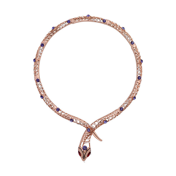 Rose Gold Snake Necklace