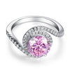 2ct Pink Diamond Twist Curl Ring