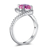 2ct Pink Diamond Twist Curl Ring