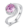 2ct Pink Diamond Twist Curl Ring