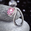 2ct Pink Diamond Twist Curl Ring